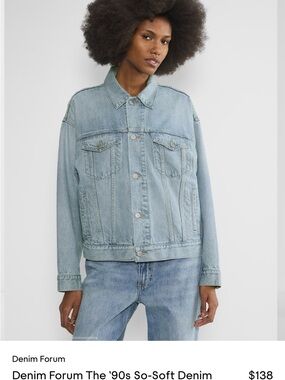 Denim Forum Washed Blue Denim Jacket